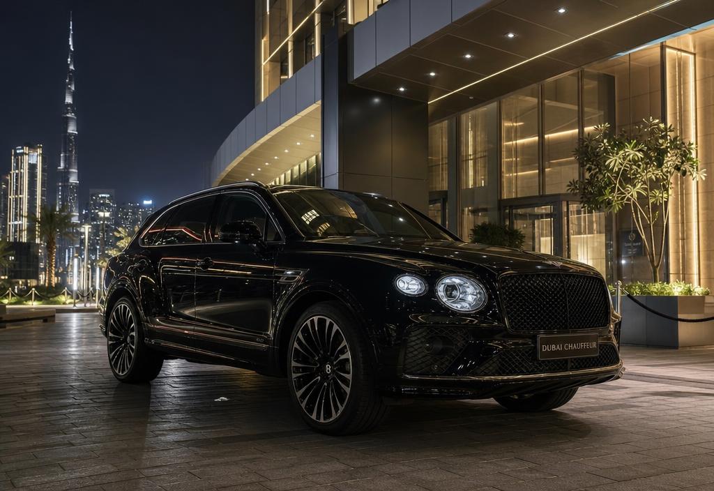 Bentley Bentayga luxury chauffeur car in Dubai