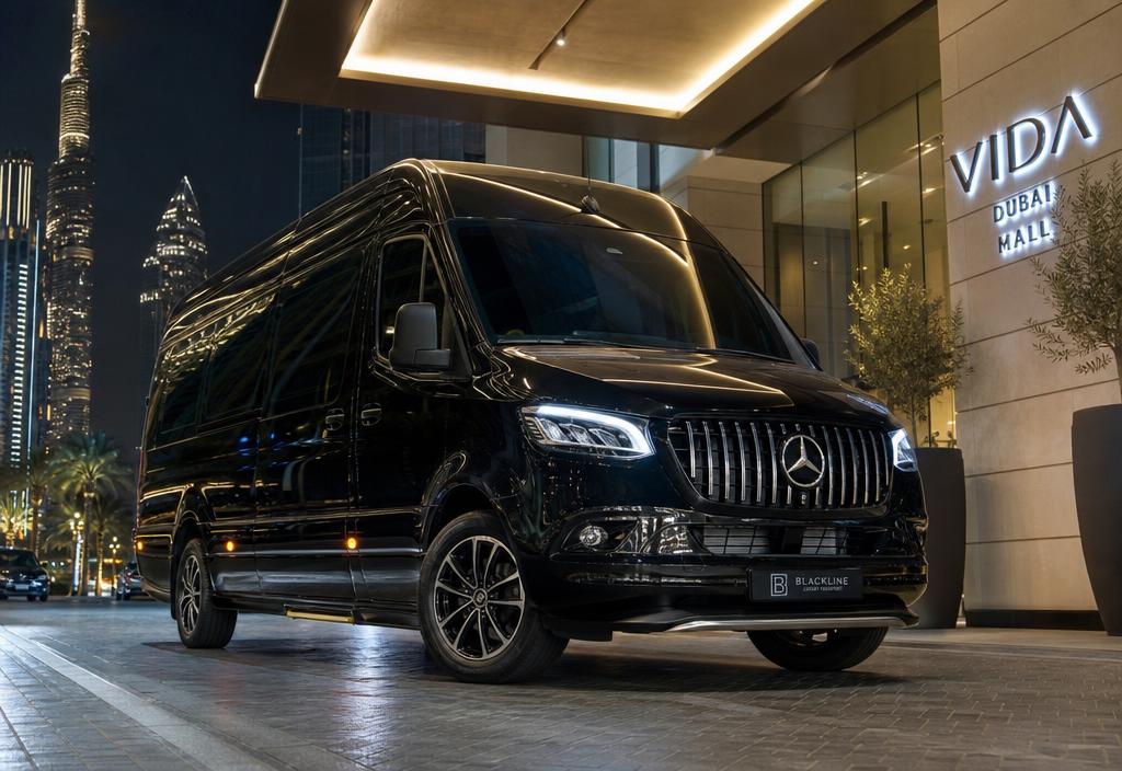Mercedes Sprinter luxury chauffeur car in Dubai